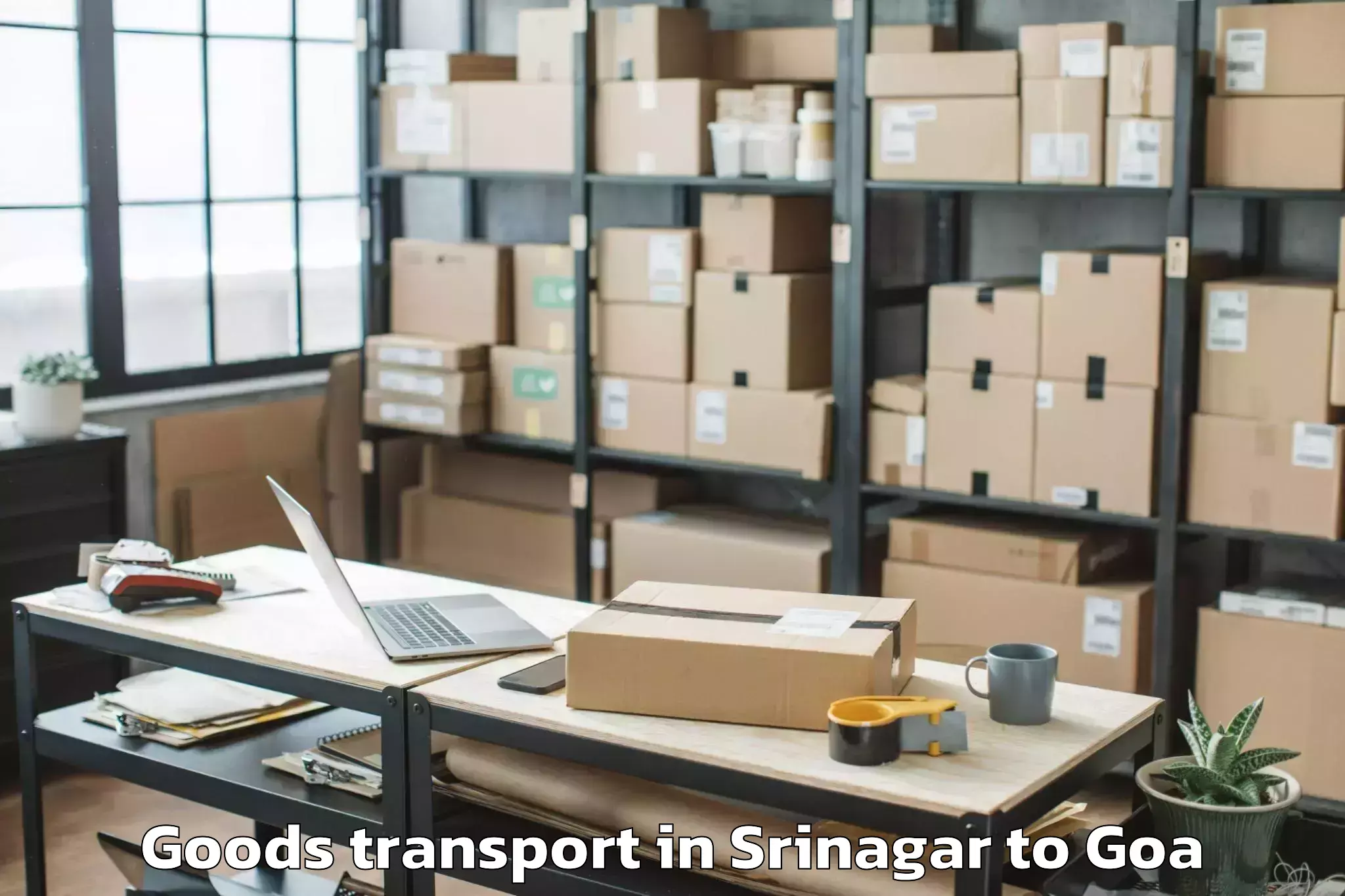 Book Srinagar to Cuncolim Goods Transport Online